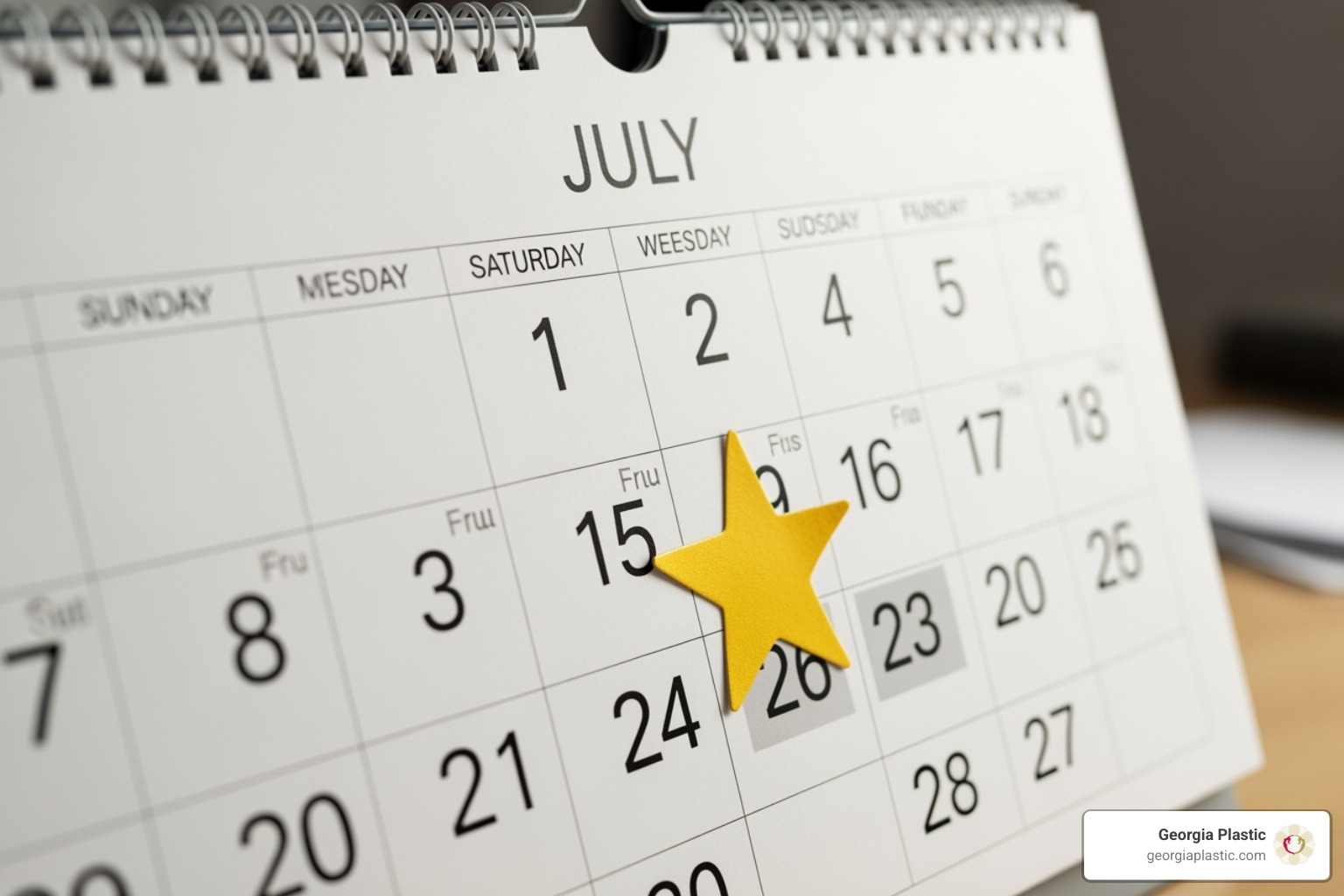 calendar with star - mommy makeover specials in atlanta ga