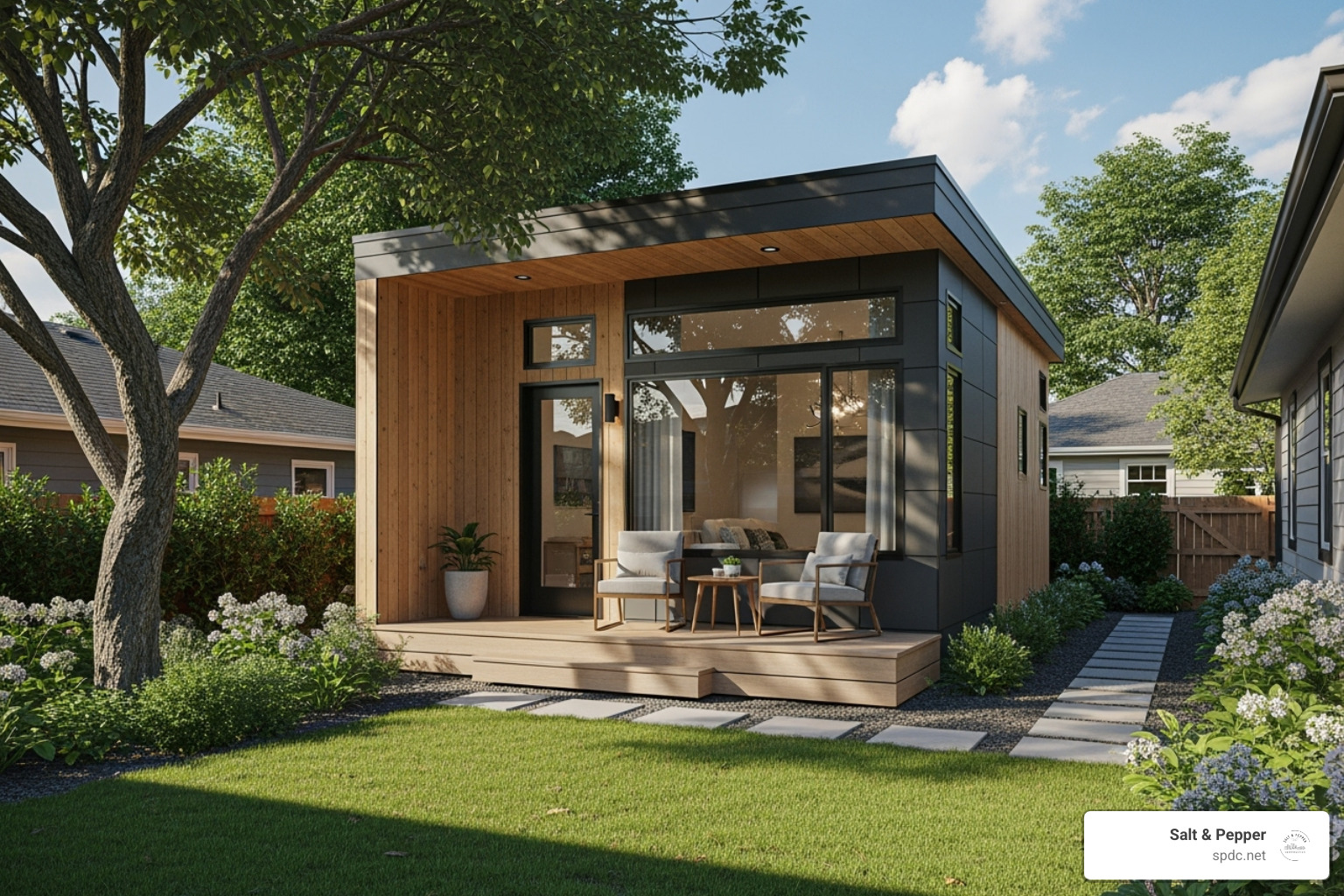 stylish Accessory Dwelling Unit (ADU) in a backyard - room addition contractor stylish Accessory Dwelling Unit (ADU) in a backyard - room addition contractor