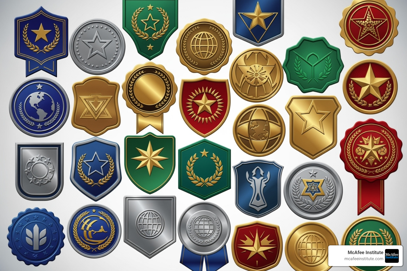 various certification logos arranged stylistically - best accredited intelligence certifications various certification logos arranged stylistically - best accredited intelligence certifications