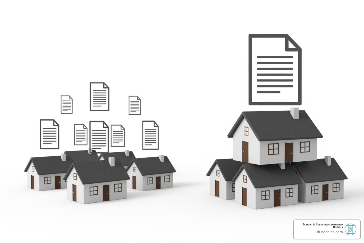 flowchart individual vs master policy - property investor insurance