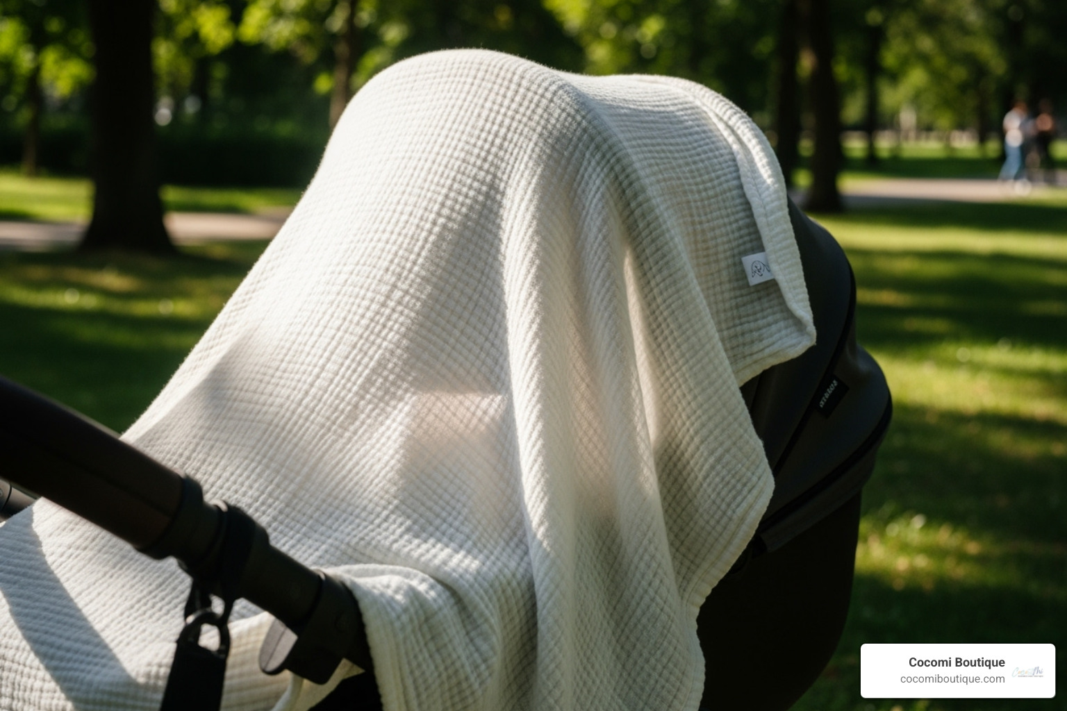 muslin swaddle being used as a stroller cover - muslin swaddle organic muslin swaddle being used as a stroller cover - muslin swaddle organic