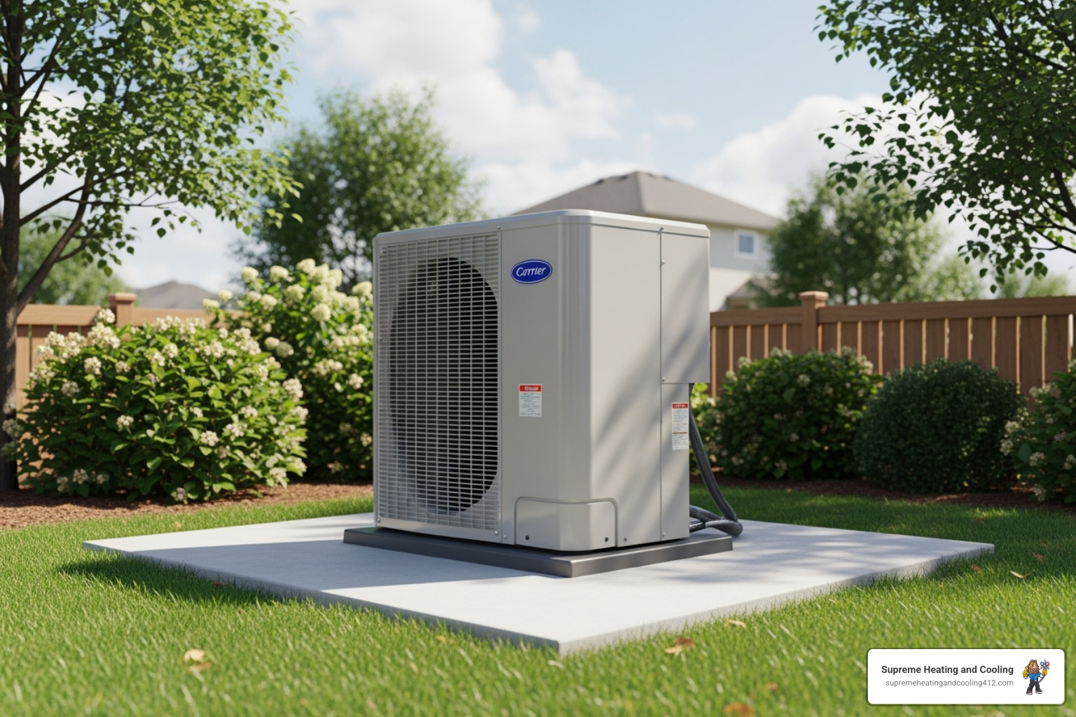 clean and well-maintained outdoor heat pump unit - heat pump not cooling in monroeville, pa