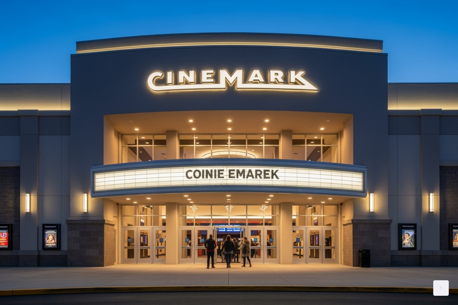 Cinemark mobile app interface on a smartphone showing movie listings and ticket options - cinemark