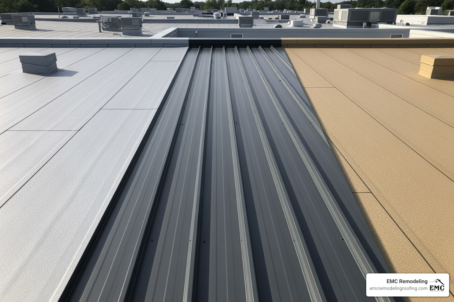 Different commercial roofing materials like TPO, Metal, and Coatings - commercial roofers in temple Different commercial roofing materials like TPO, Metal, and Coatings - commercial roofers in temple