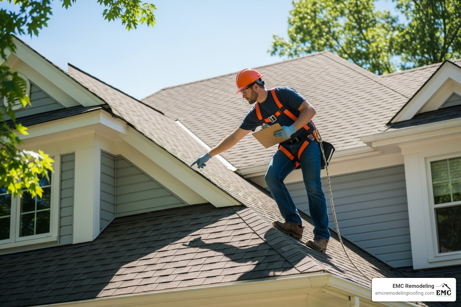 Certified roofer inspecting a roof - quality craftsmanship roofing