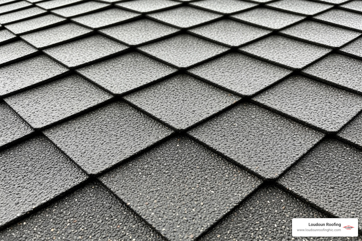 close-up photo showcasing the texture and interlocking pattern of asphalt diamond shingles - asphalt diamond shingles