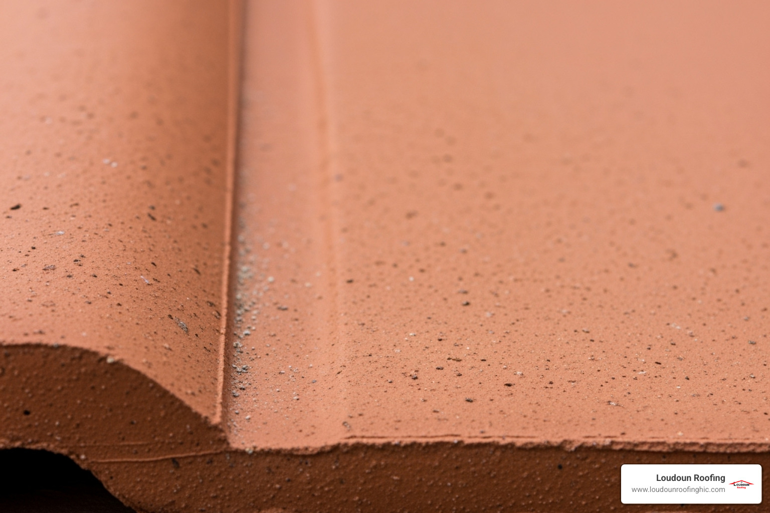 close-up on the texture and color of a high-quality clay tile - leesburg tile roof replacement