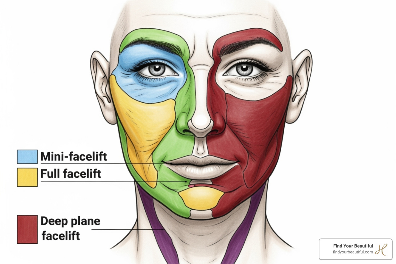 different areas of the face targeted by mini, full, and deep plane facelifts - facelift cost san antonio different areas of the face targeted by mini, full, and deep plane facelifts - facelift cost san antonio