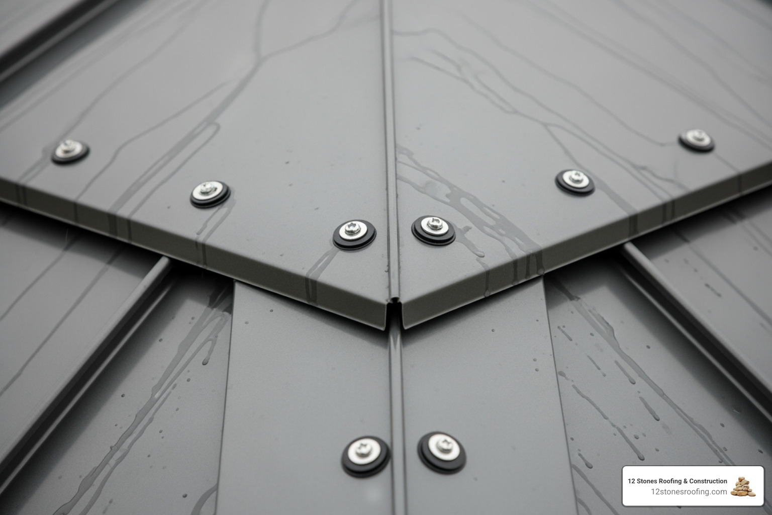 close up of a finished hip cap meeting the ridge cap on a metal roof - installing metal roofing on a hip roof close up of a finished hip cap meeting the ridge cap on a metal roof - installing metal roofing on a hip roof