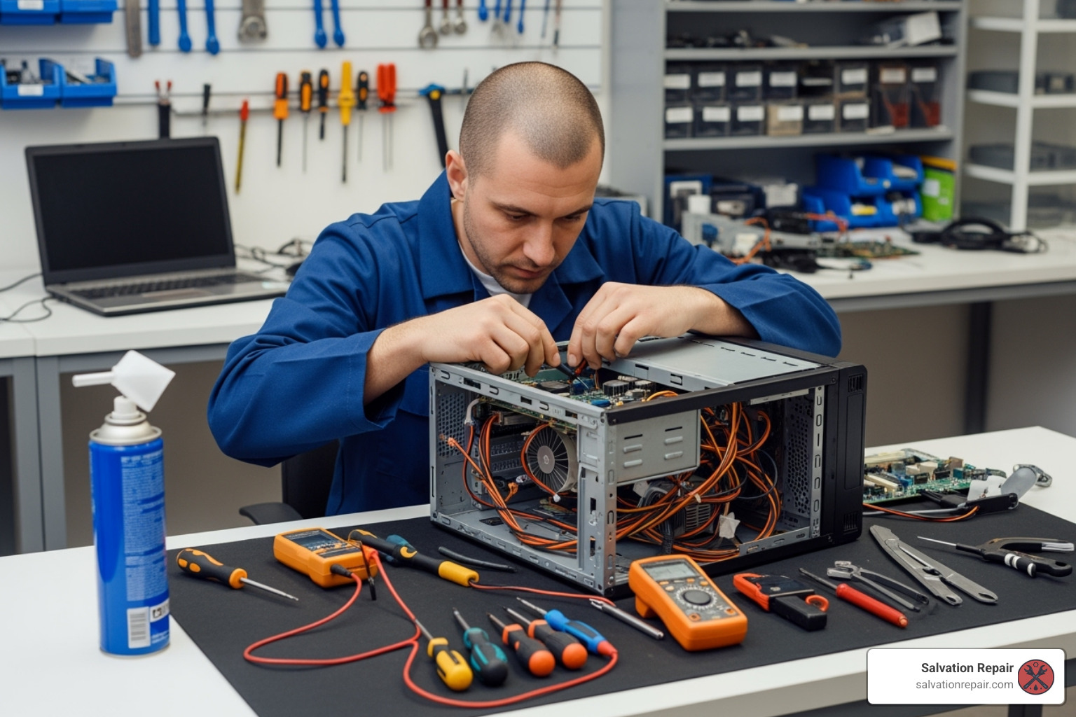 computer displaying the'Blue Screen of Death' - computer fixing services