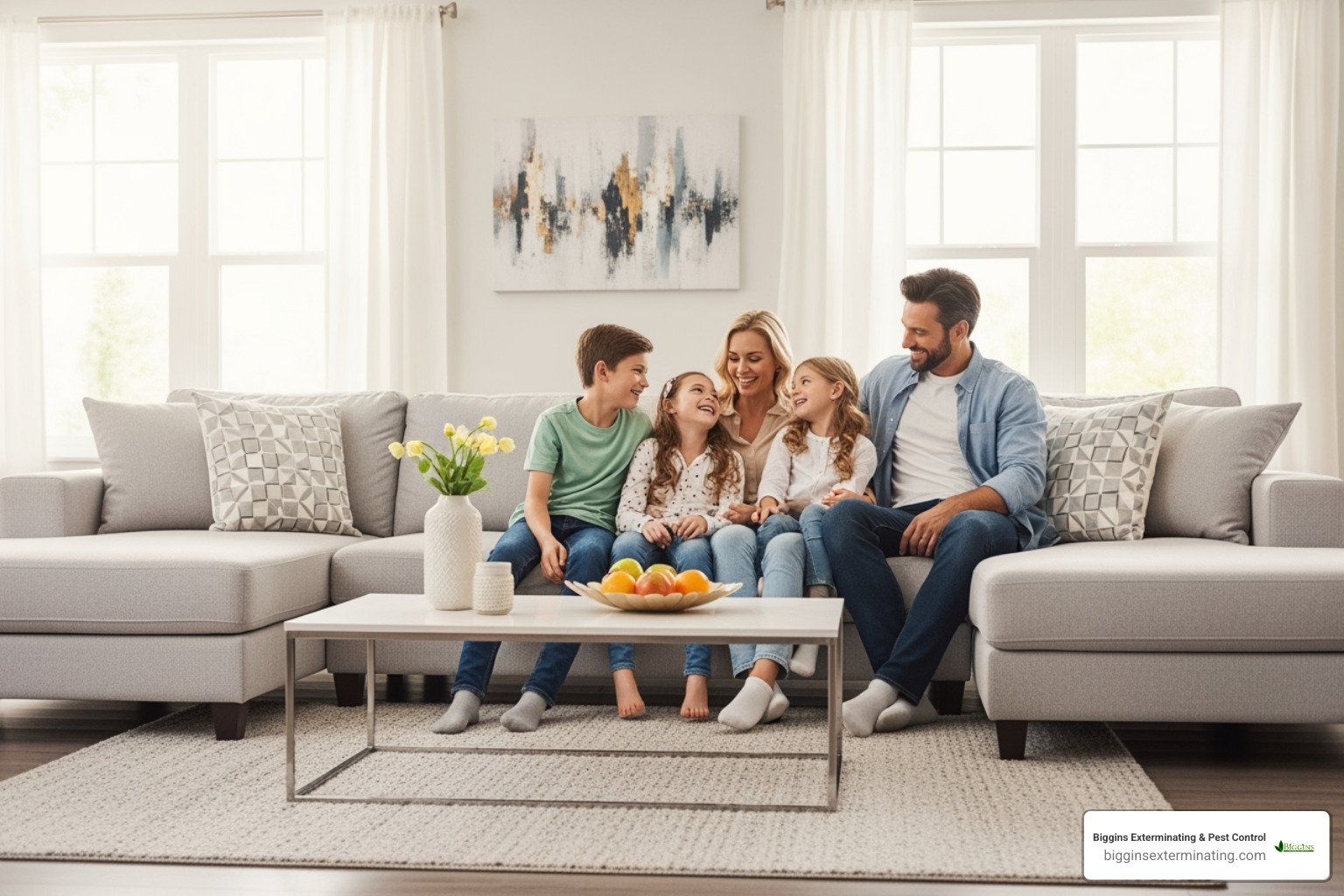 happy family in their clean, pest-free living room - rodent exterminator price happy family in their clean, pest-free living room - rodent exterminator price