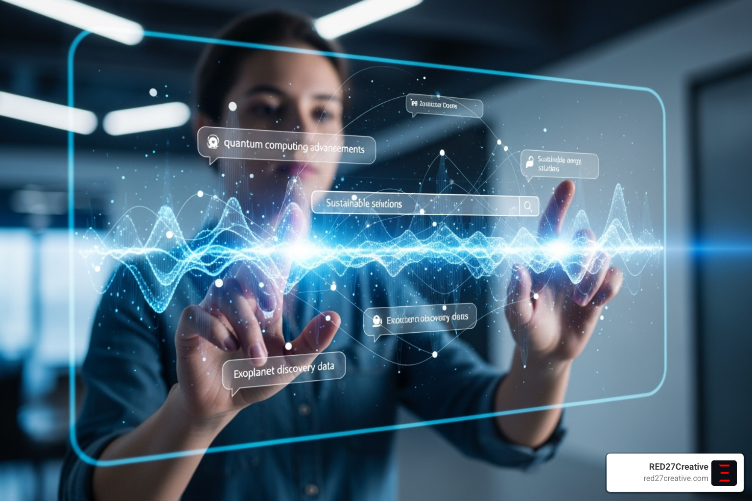 User engaging with an AI-powered search interface - advanced seo services User engaging with an AI-powered search interface - advanced seo services