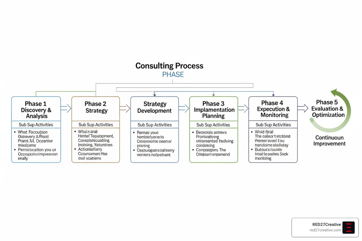 Flowchart illustrating the multi-phase consulting process - SEO strategy consulting Flowchart illustrating the multi-phase consulting process - SEO strategy consulting