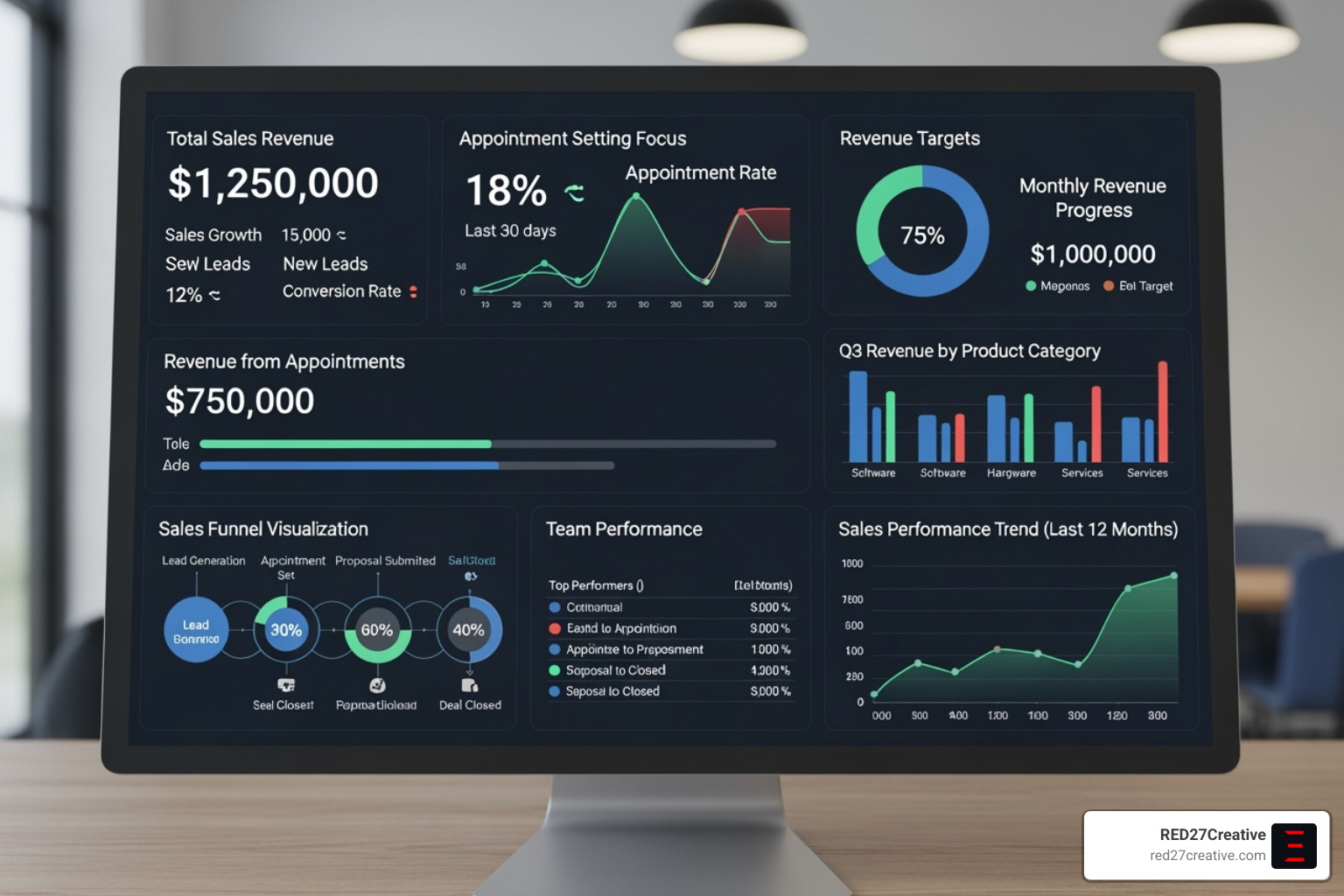 Sales KPI dashboard showing various metrics like appointments set, conversion rates, and revenue targets - b2b appointment setting Sales KPI dashboard showing various metrics like appointments set, conversion rates, and revenue targets - b2b appointment setting