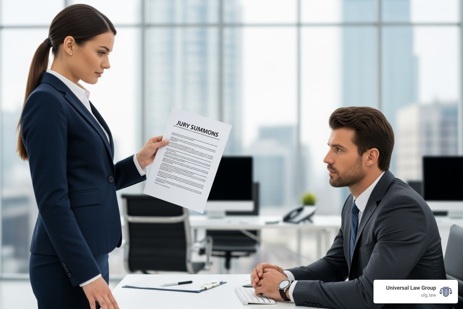 an employee showing a jury summons to their manager - what happens if you miss jury duty