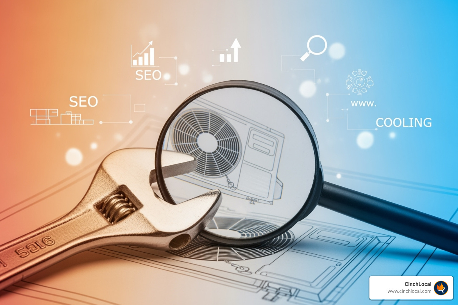 A mobile phone displaying a fast-loading HVAC website with clear service options and a prominent call-to-action button - hvac seo tips