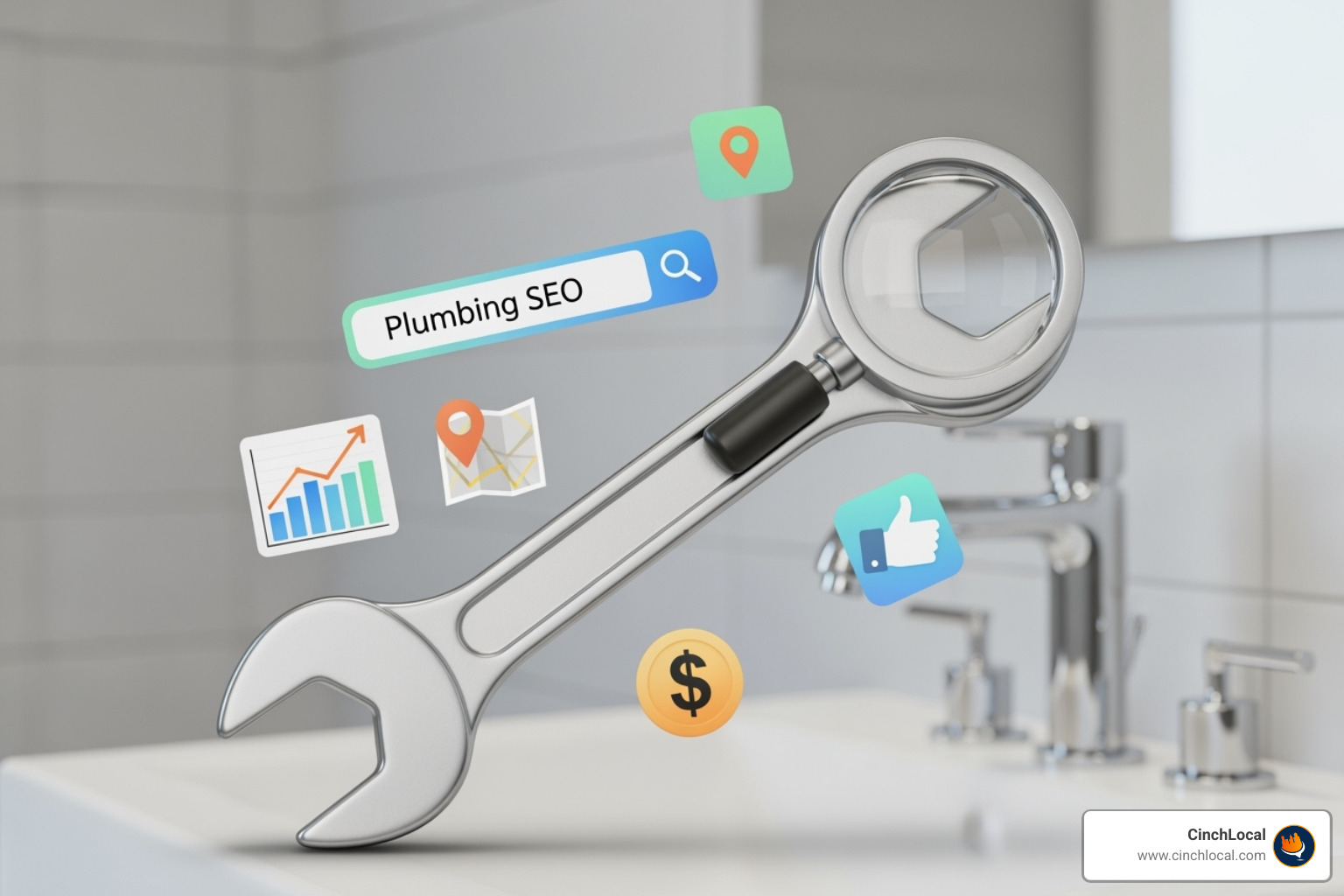 Diagram showing how backlinks from local organizations and industry blogs boost a contractor's website authority. - plumbing SEO