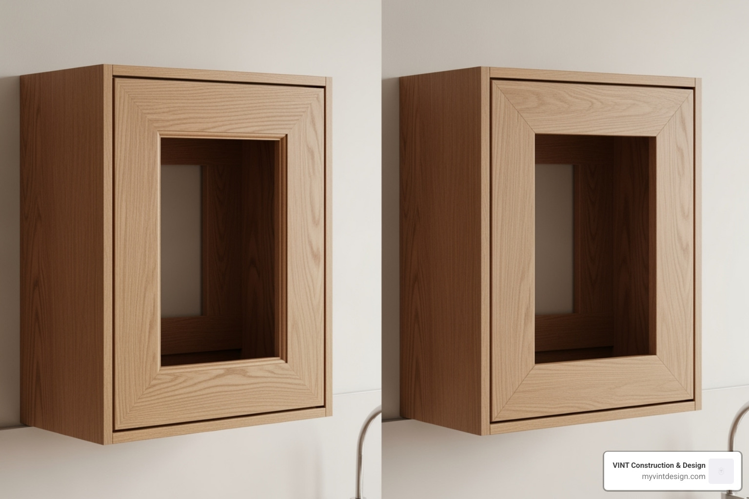 image showing the visual difference between framed and frameless cabinets - cost to instal kitchen cabinets image showing the visual difference between framed and frameless cabinets - cost to instal kitchen cabinets