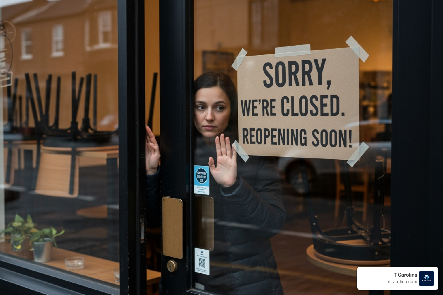 A small coffee shop with a "Cash Only - Systems Down" sign. - reactive network troubleshooting A small coffee shop with a "Cash Only - Systems Down" sign. - reactive network troubleshooting