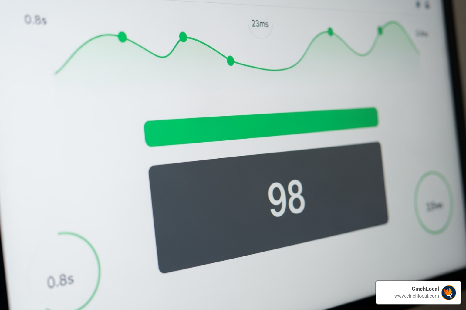 website speed test results - getting found on Google