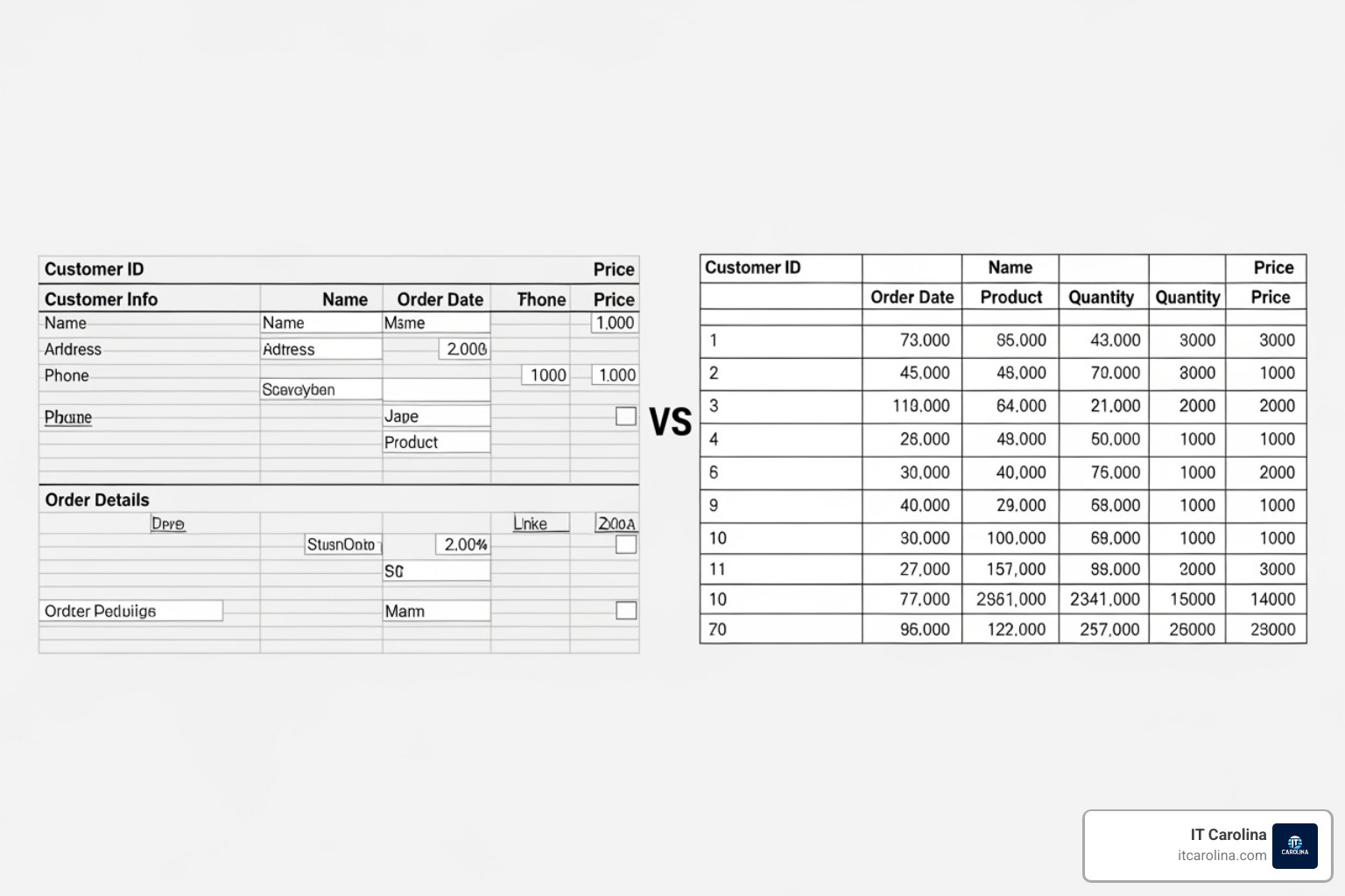 comparing a non-tabular layout with a proper tabular data structure - Top 10 mistakes you always do in excel spreadsheets comparing a non-tabular layout with a proper tabular data structure - Top 10 mistakes you always do in excel spreadsheets