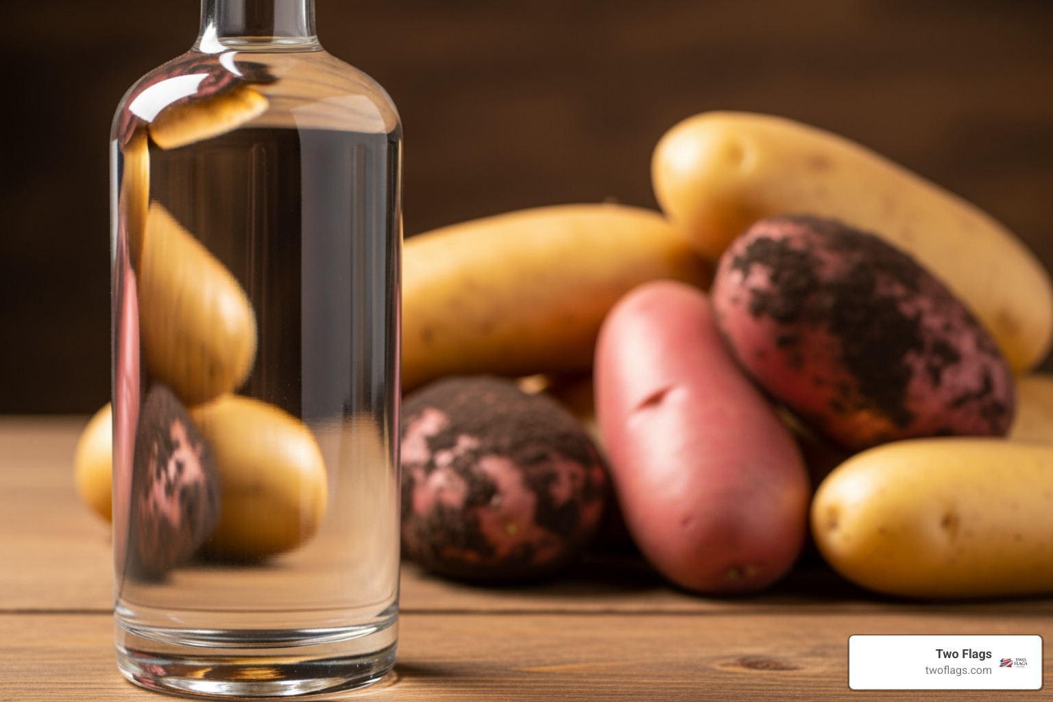 Image of steaming, freshly mashed potatoes in a large vat - liquor from potatoes