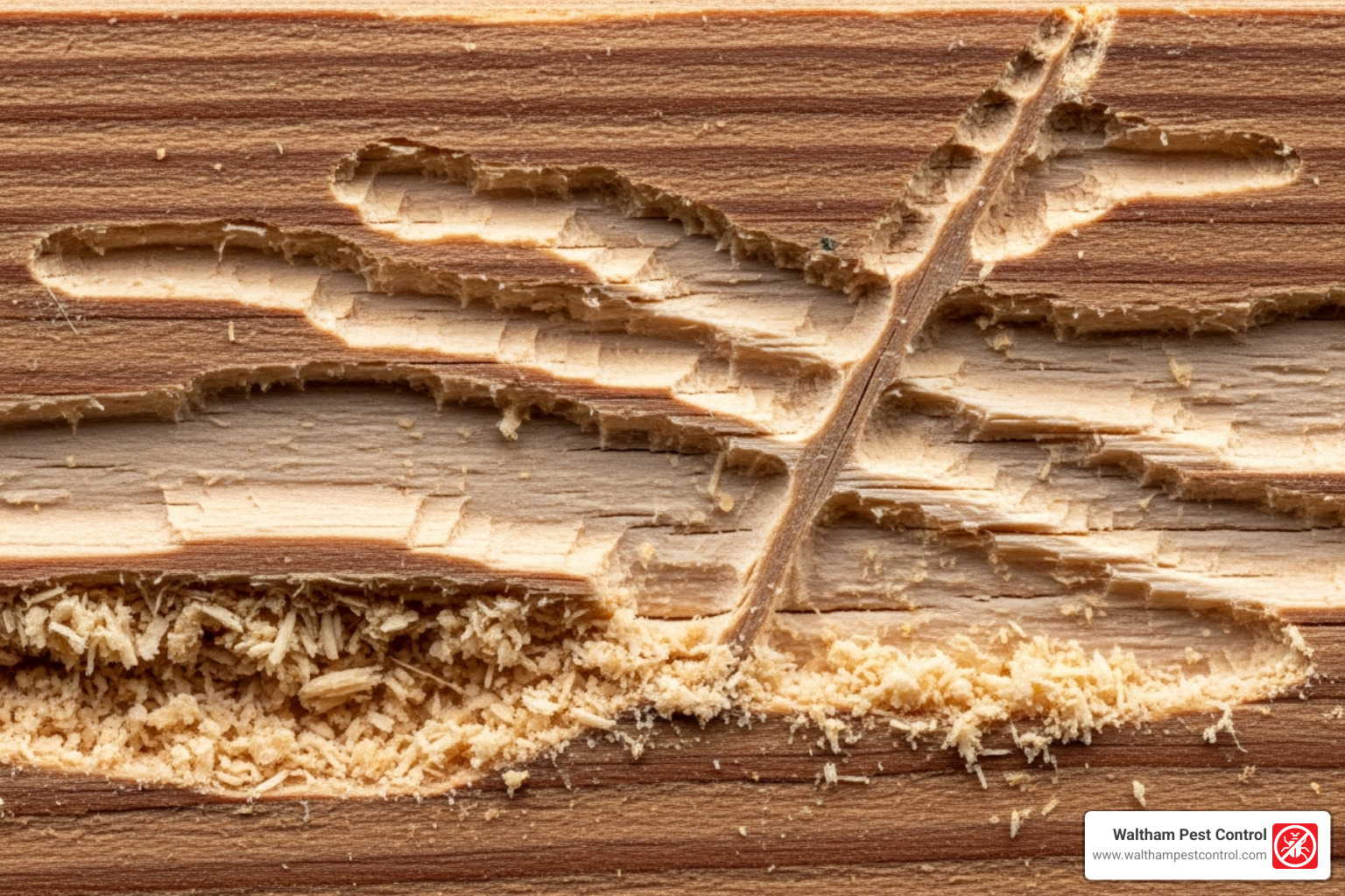 carpenter ant damage to wood - exterminator danvers ma