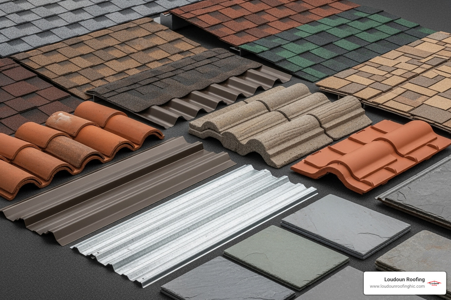 roofing material samples - Roofing companies Leesburg VA