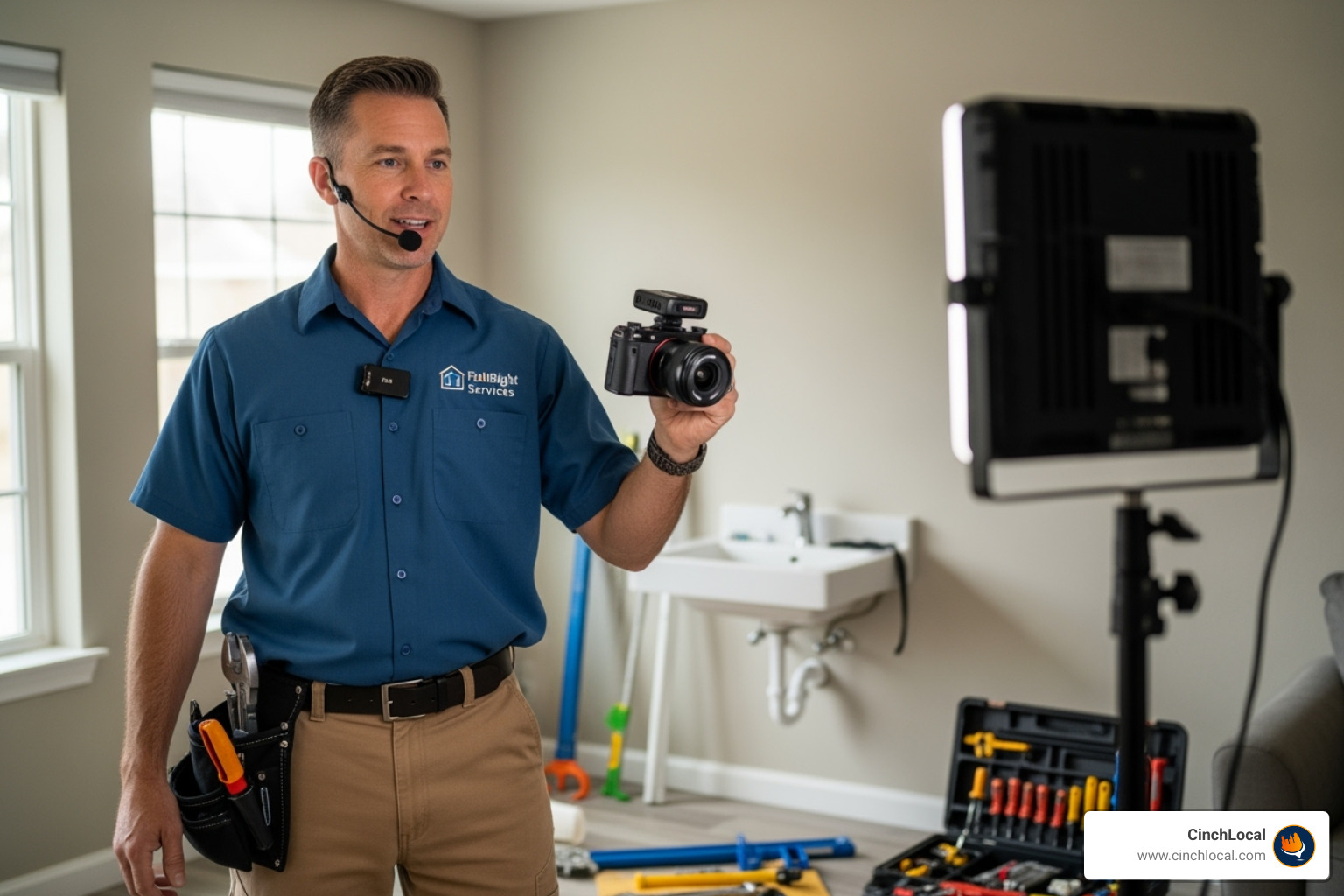 Home service contractor creating educational video content - Electrical contractor marketing Home service contractor creating educational video content - Electrical contractor marketing