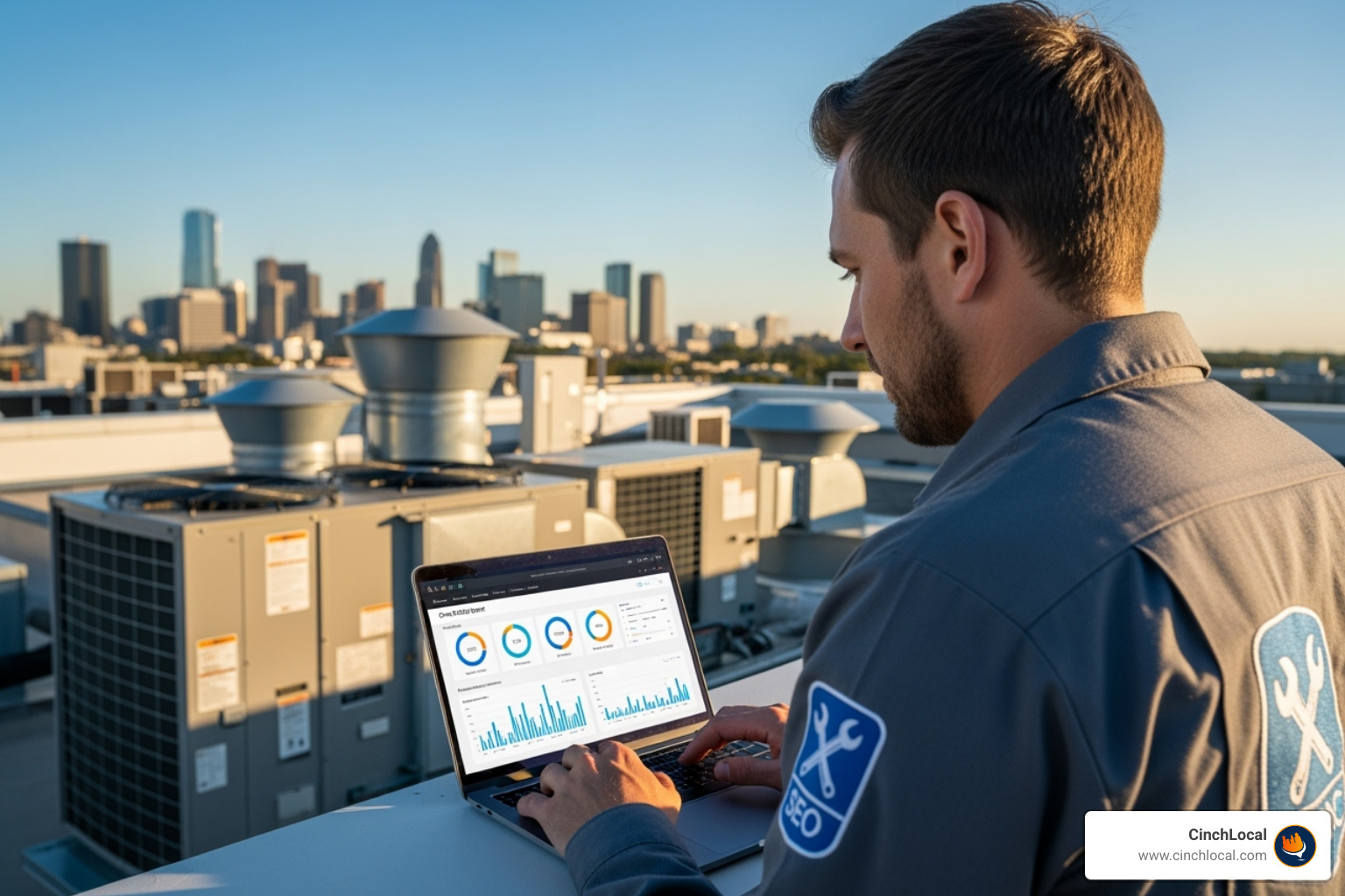 Flowchart of an ideal HVAC and roofing website structure: Homepage to Service Categories to Specific Service Pages & Location Pages. Metadata: Site architecture, SEO structure, home service website. - on site seo for hvac