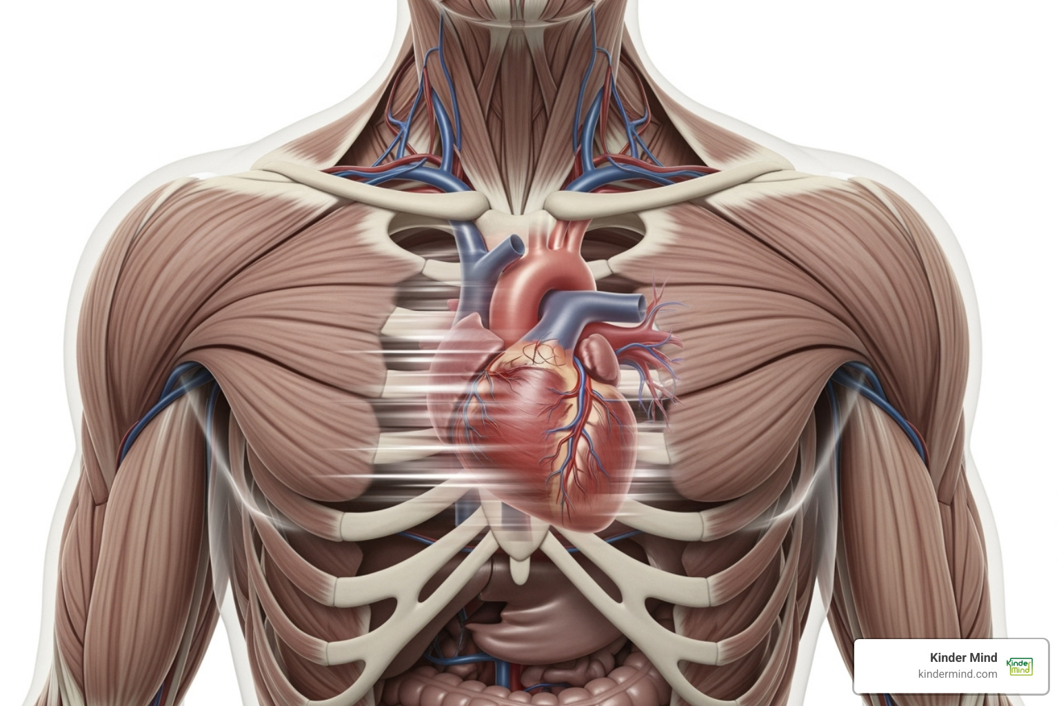 illustration of physical feelings of anxiety, like a racing heart or tense muscles - anxiety professionals near me