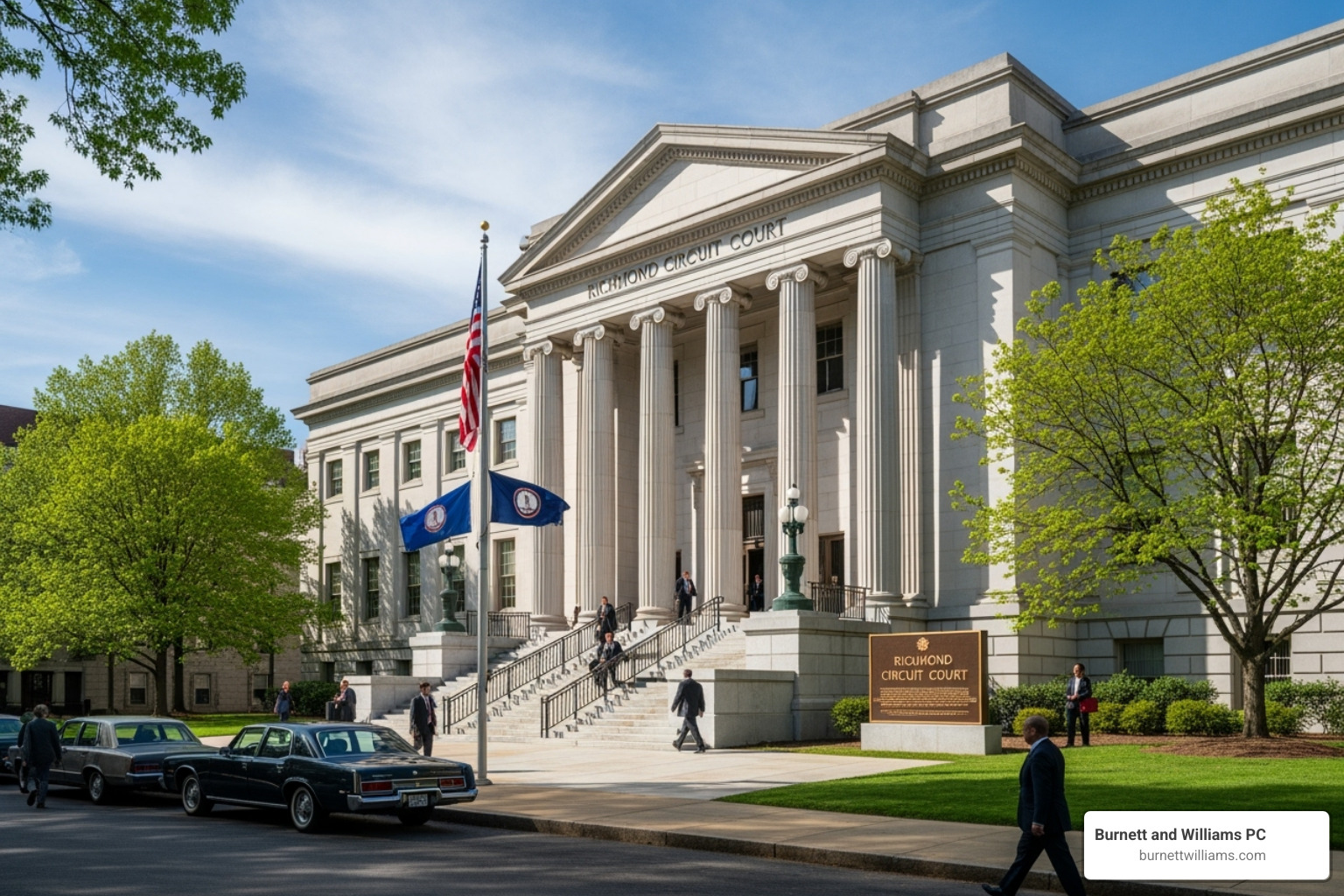 Exterior shot of the Richmond Circuit Court building. - Motorcycle accident Richmond