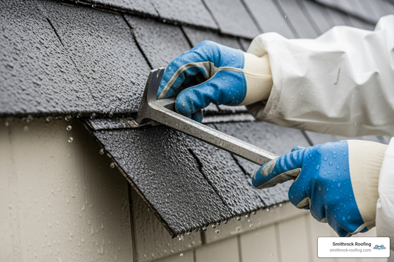 gentle prying of a wetted asbestos shingle - asbestos shingle siding repair gentle prying of a wetted asbestos shingle - asbestos shingle siding repair