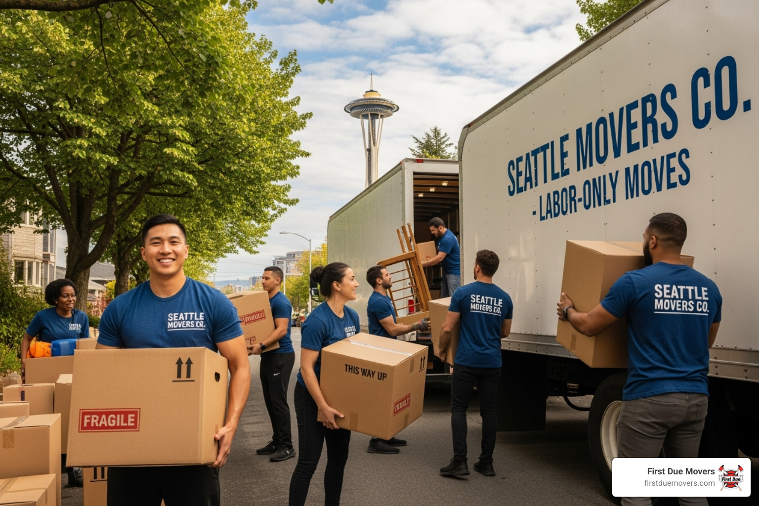 Person comparing moving quotes on a laptop - affordable labor-only moves in seattle wa