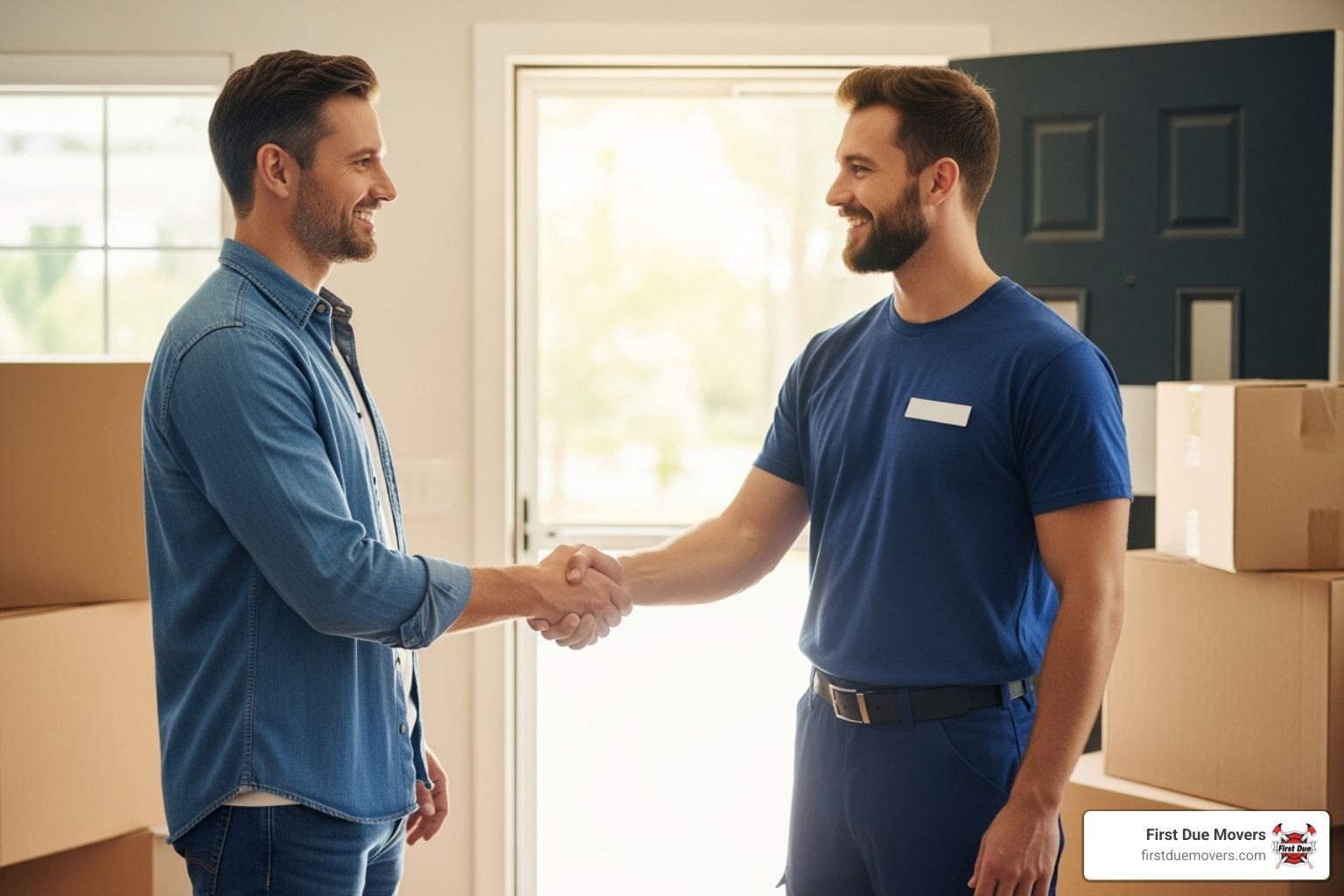 customer shaking hands with a professional mover - best rated furniture & large item moves in maple valley wa customer shaking hands with a professional mover - best rated furniture & large item moves in maple valley wa