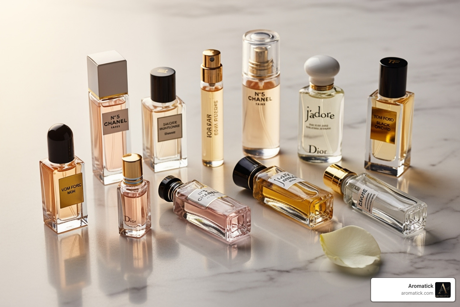 mini spray, rollerball, and splash bottle options - mini perfumes