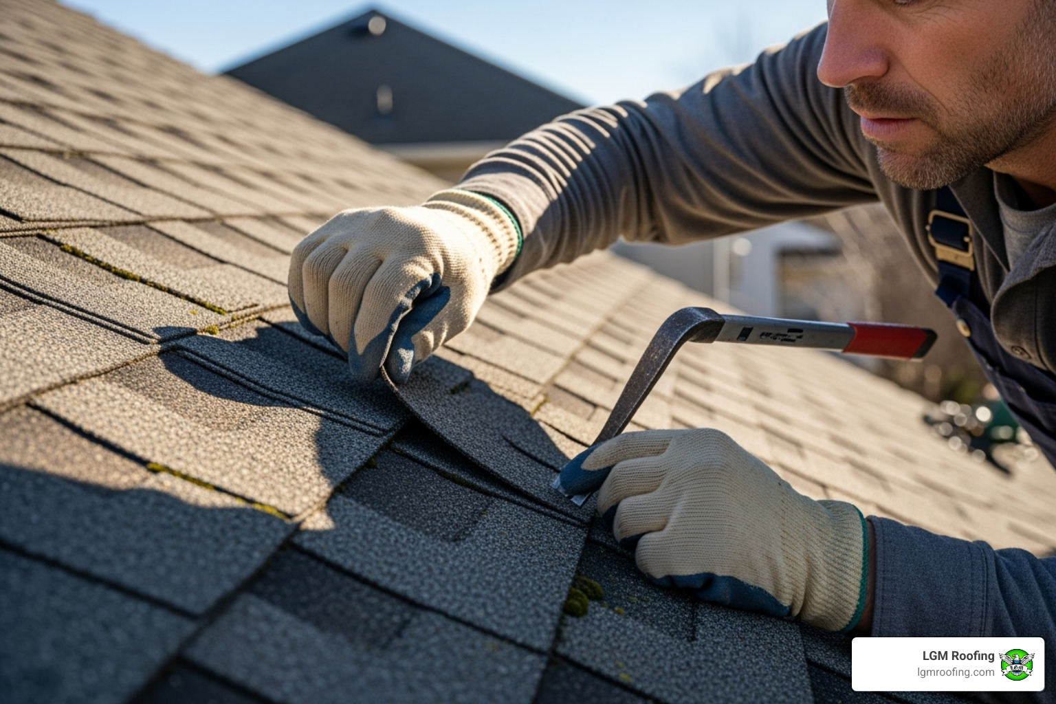 roofing professional inspecting a roof for damage - emergency roof repair in bloomfield nj roofing professional inspecting a roof for damage - emergency roof repair in bloomfield nj