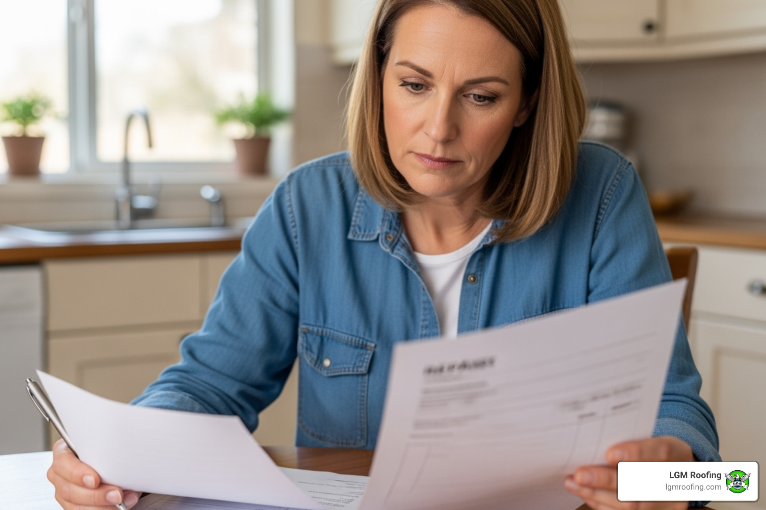 homeowner reviewing a repair estimate - door repair in bloomfield nj homeowner reviewing a repair estimate - door repair in bloomfield nj