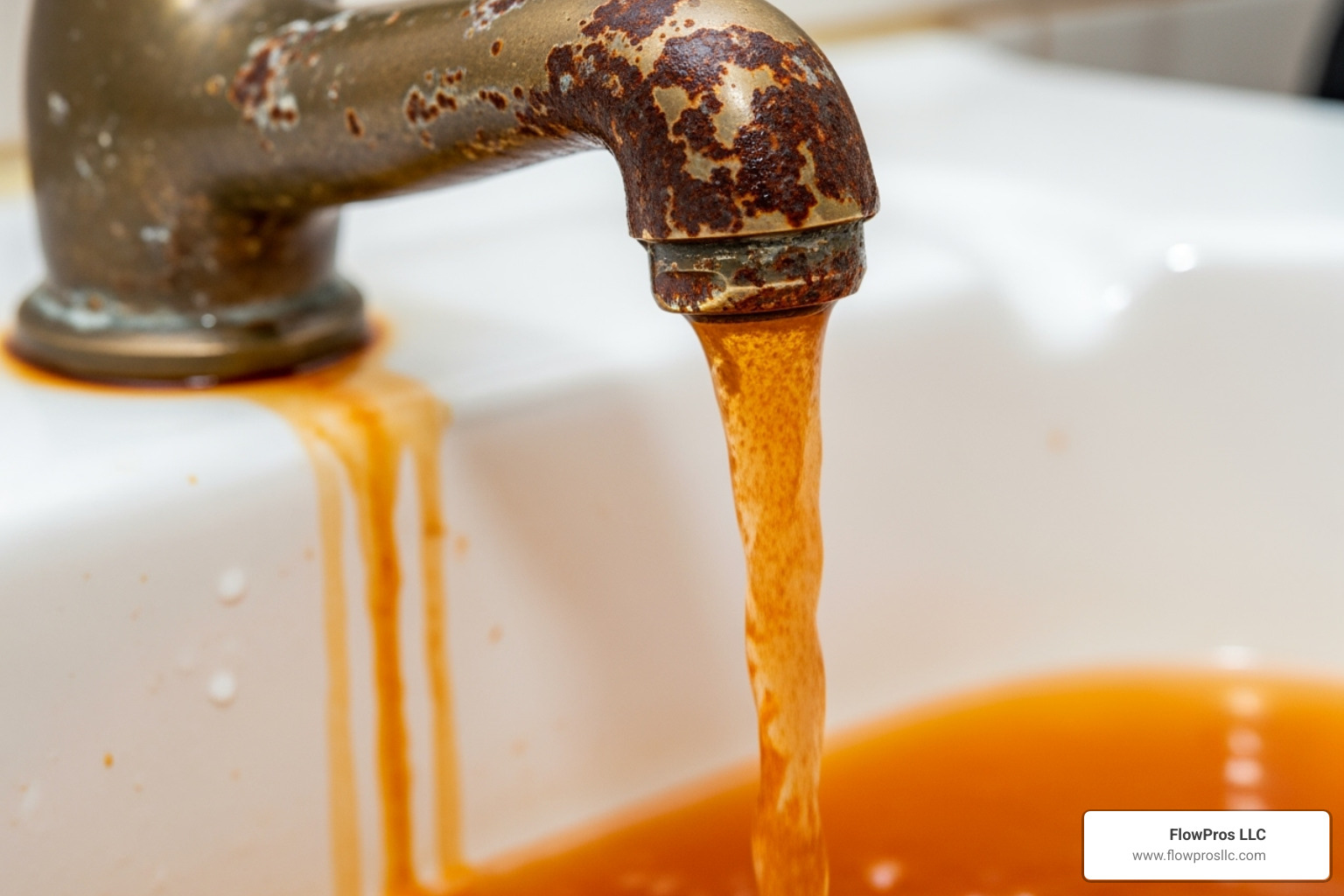 rusty water coming from a tap - local water heater installation and repair company in belleair, fl