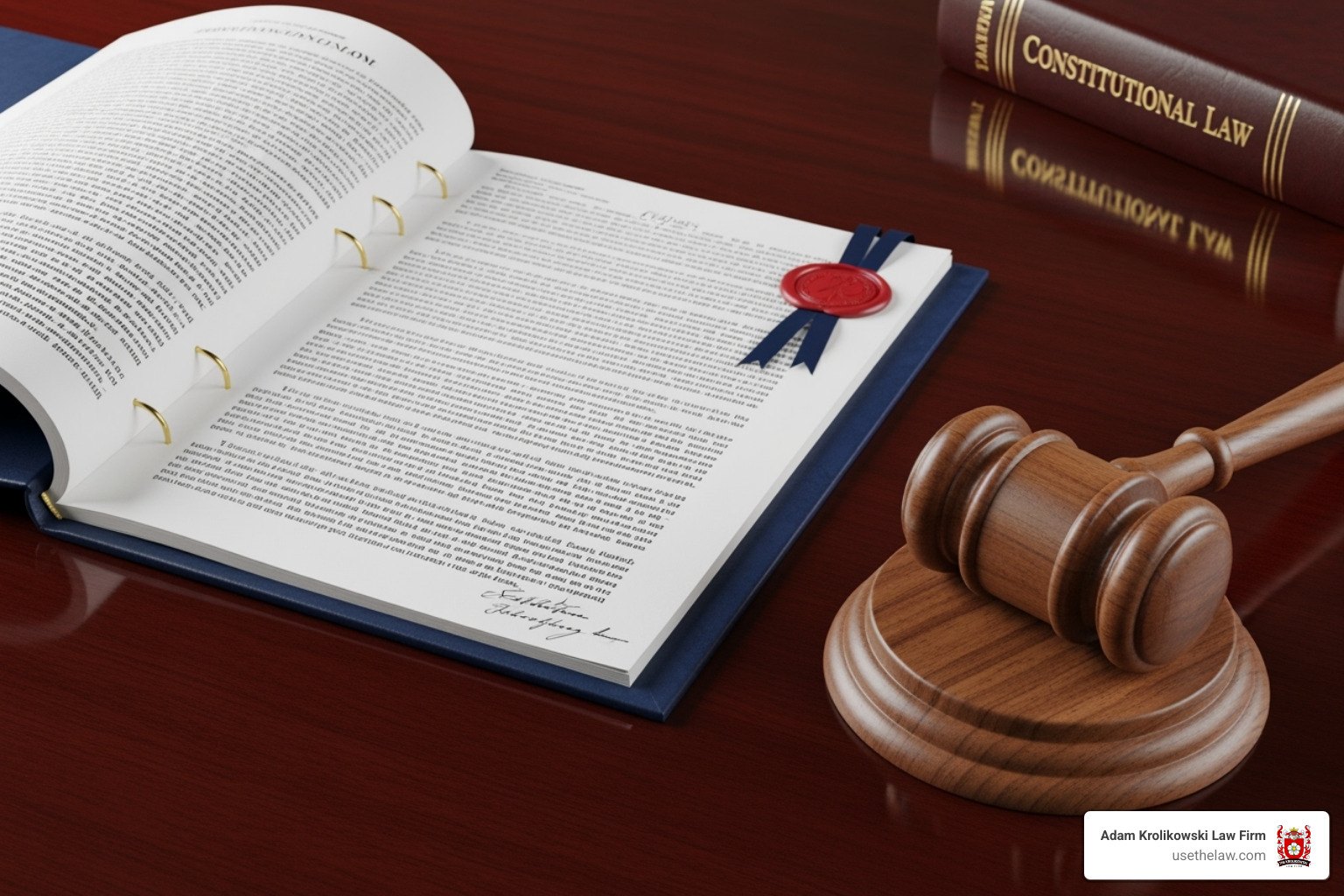 a legal document and a gavel - car accident lawyer garden grove ca