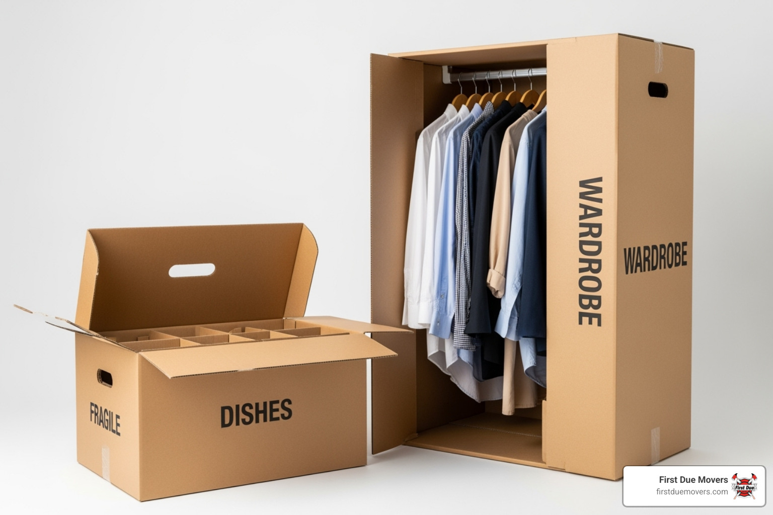 various specialty moving boxes like a wardrobe box and a dish pack box - licensed moving supplies in bellevue wa various specialty moving boxes like a wardrobe box and a dish pack box - licensed moving supplies in bellevue wa