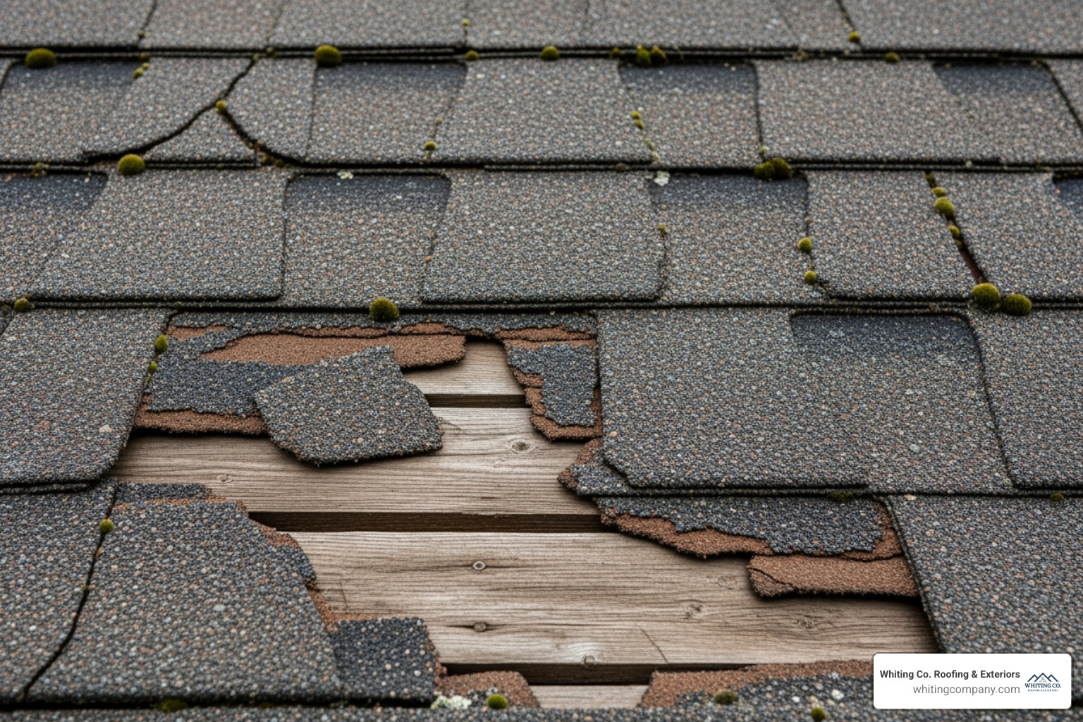 curling and cracked asphalt shingles - roof replacement Columbia