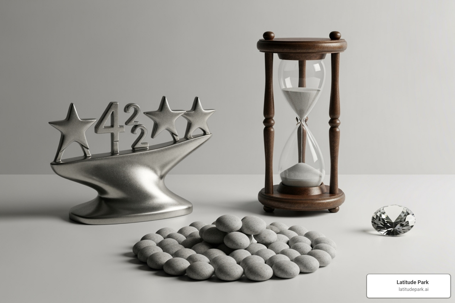 graphic breaking down the key elements of a review: star rating, recency, quantity, and quality - online review marketing