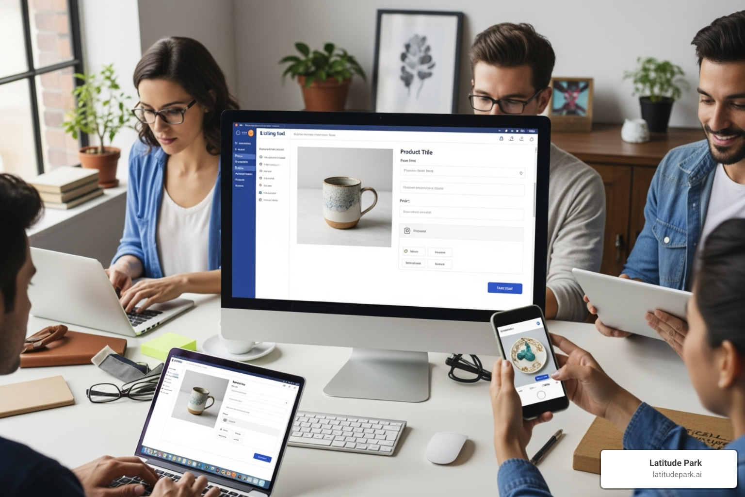 One product being manually listed on multiple different marketplace logos - listing tool One product being manually listed on multiple different marketplace logos - listing tool