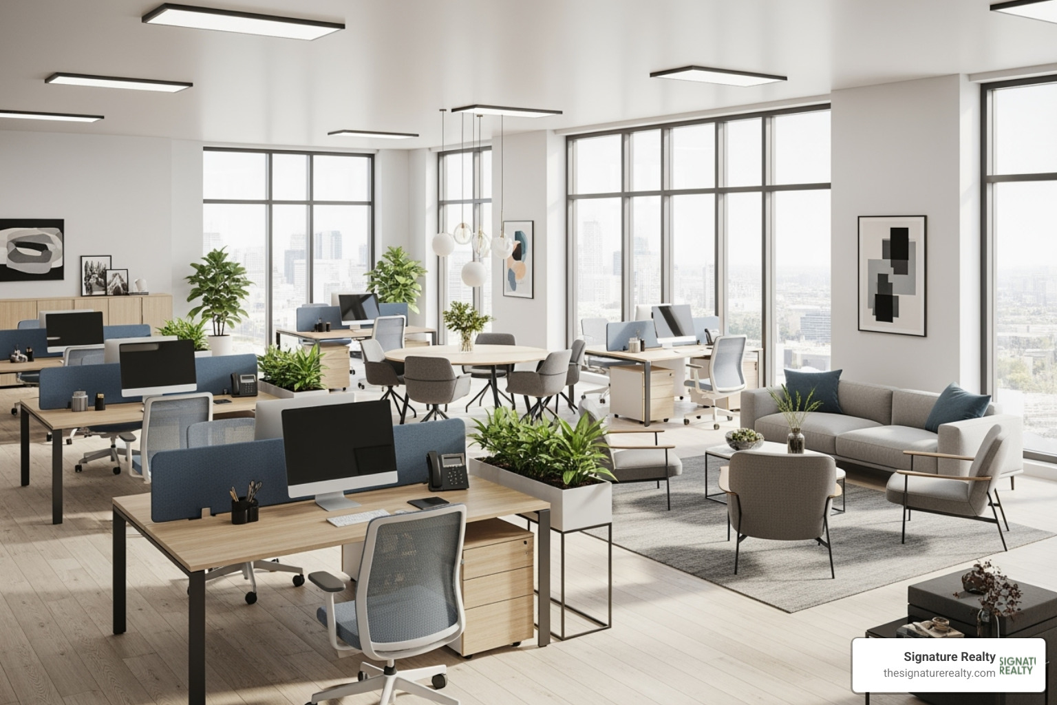 stylish modern office interior - office space midtown miami
