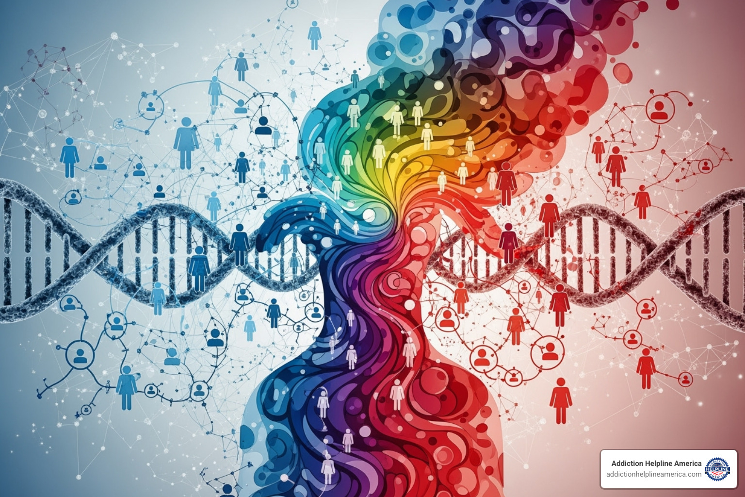 image depicting a combination of genetic, environmental, and psychological factors contributing to AUD - alcoholic image depicting a combination of genetic, environmental, and psychological factors contributing to AUD - alcoholic