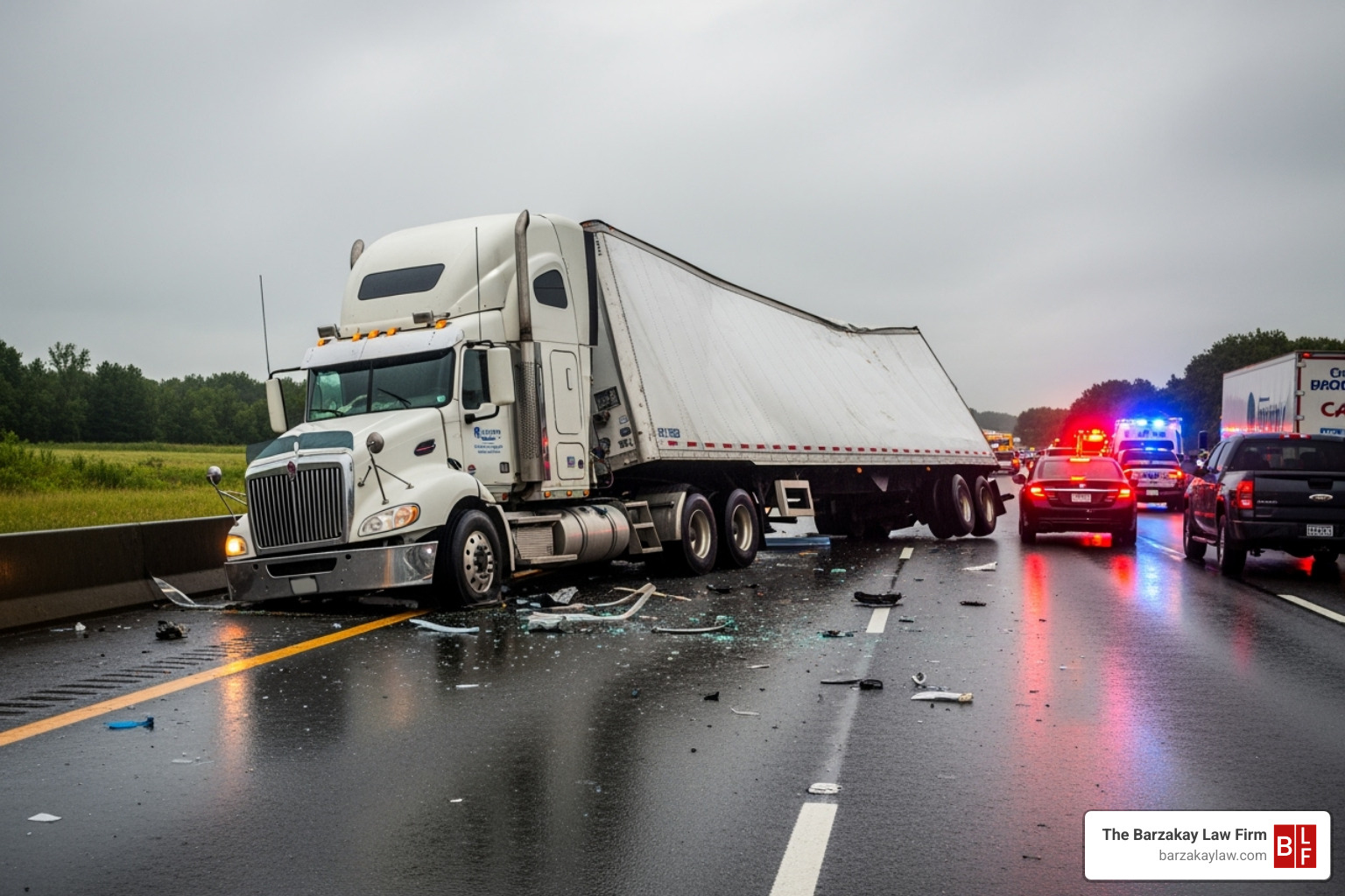 jack-knifed semi-truck - fort lauderdale truck accident lawyer