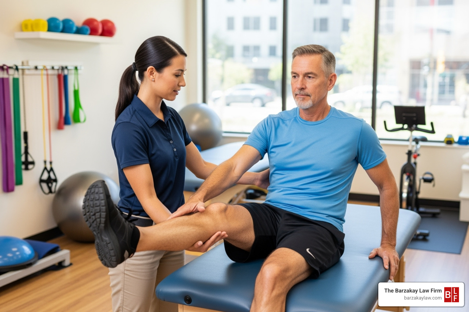 Person in physical therapy after an accident - fort lauderdale truck accident lawyer