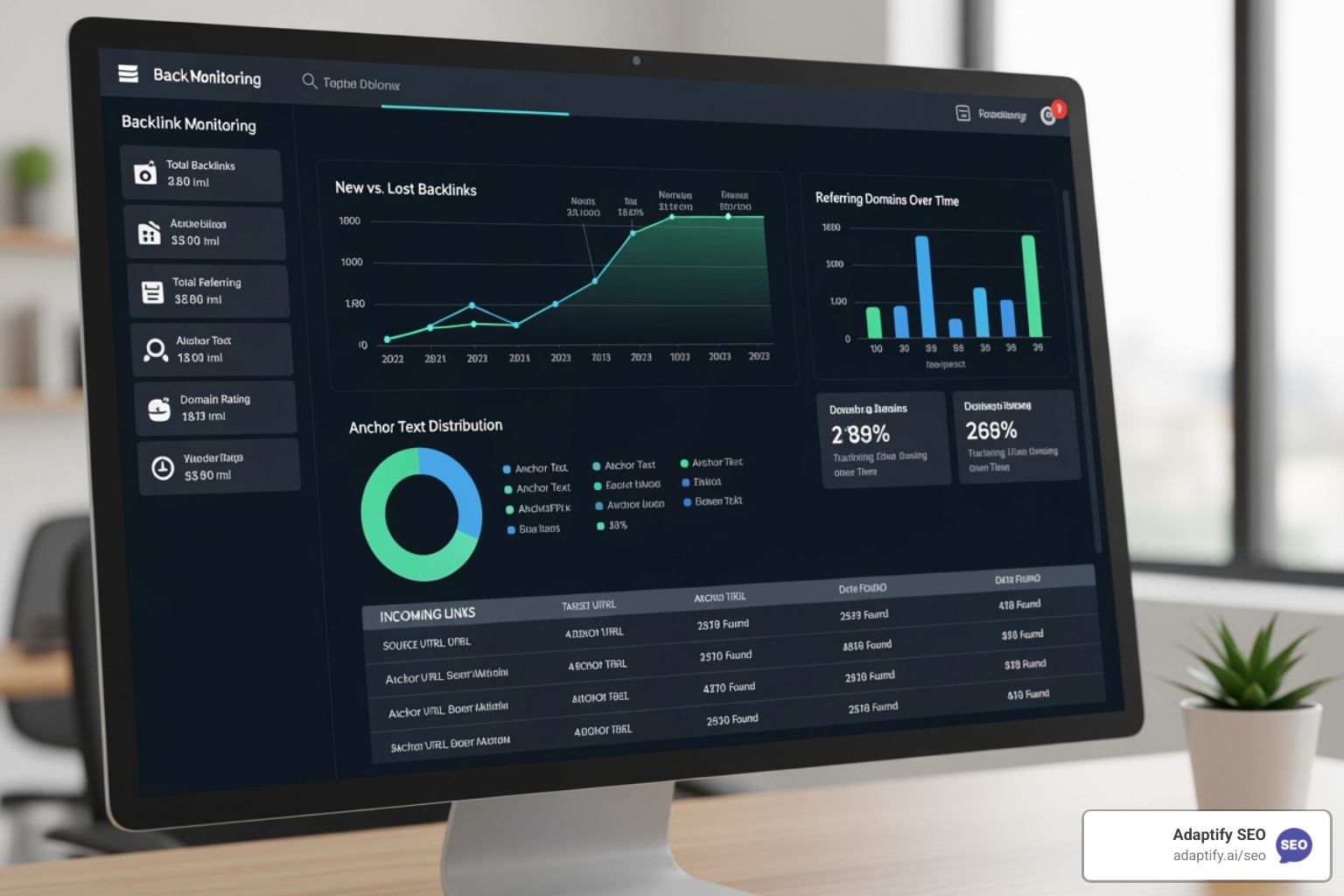 backlink monitoring dashboard - SEO backlink monitoring