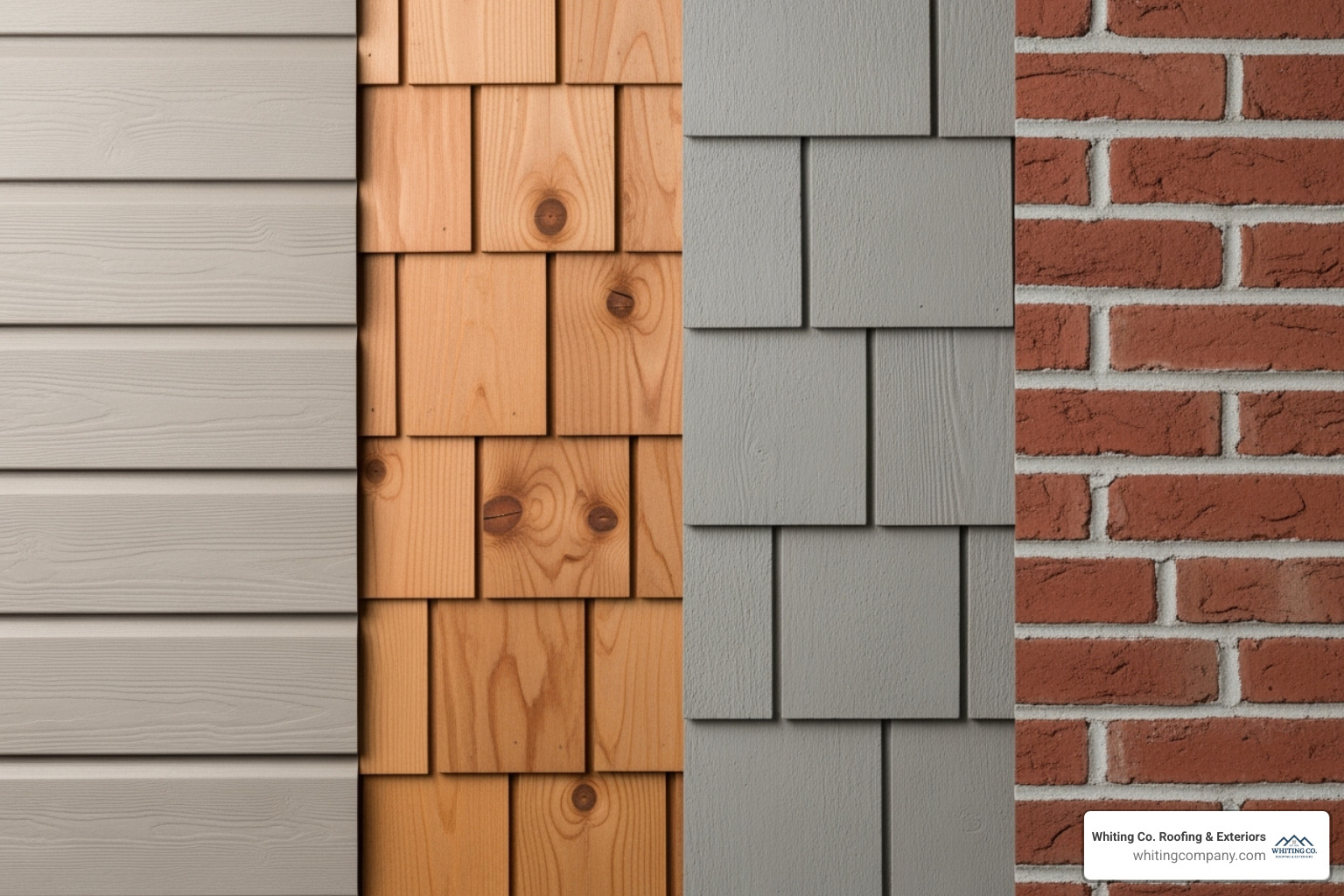 different siding material samples - siding replacement Columbia